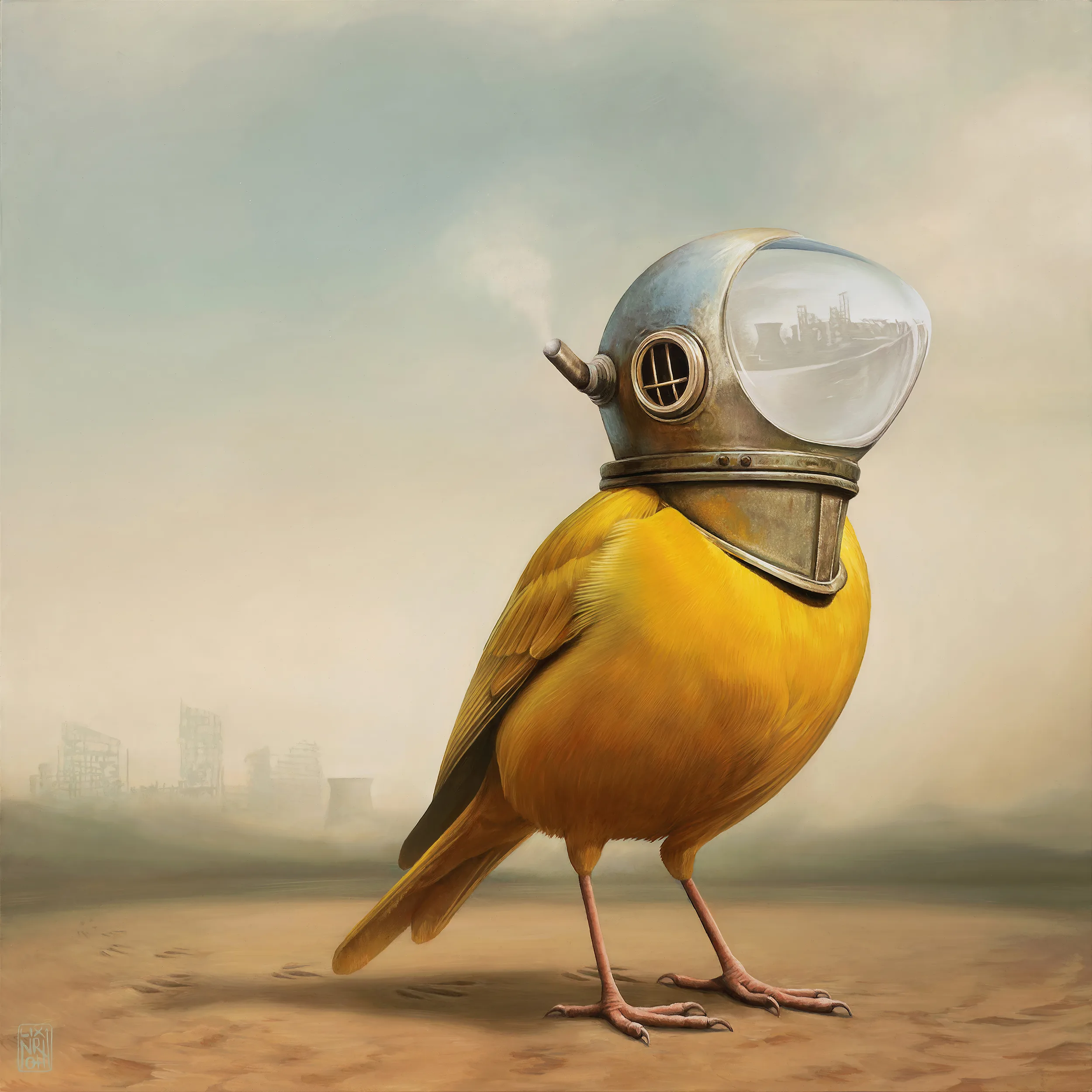 'Seer' oil painting in the Bellwether Series by Lix North © 2025